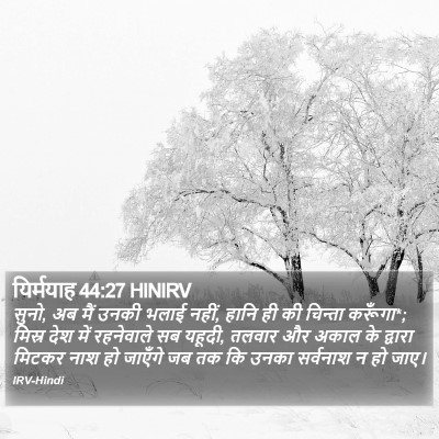 यिर्मयाह 44:27 HINIRV Bible Verse Image