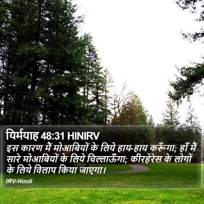 यिर्मयाह 48:31 HINIRV Bible Verse Image