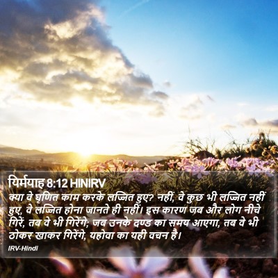 यिर्मयाह 8:12 HINIRV Bible Verse Image