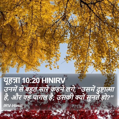 यूहन्ना 10:20 HINIRV Bible Verse Image