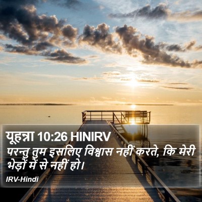 यूहन्ना 10:26 HINIRV Bible Verse Image