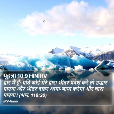 यूहन्ना 10:9 HINIRV Bible Verse Image