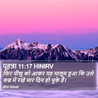 यूहन्ना 11:17 HINIRV Bible Verse Image