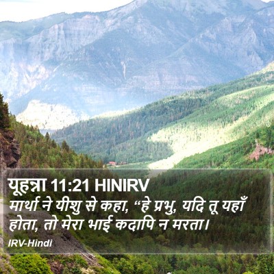 यूहन्ना 11:21 HINIRV Bible Verse Image