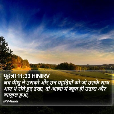 यूहन्ना 11:33 HINIRV Bible Verse Image