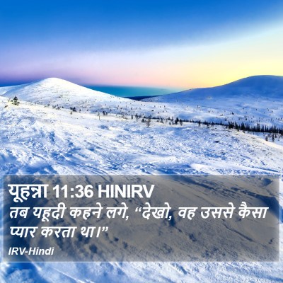 यूहन्ना 11:36 HINIRV Bible Verse Image