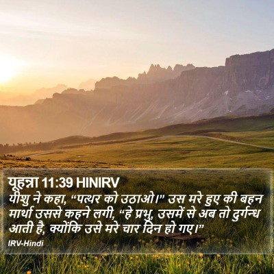 यूहन्ना 11:39 HINIRV Bible Verse Image