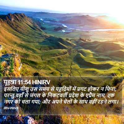 यूहन्ना 11:54 HINIRV Bible Verse Image