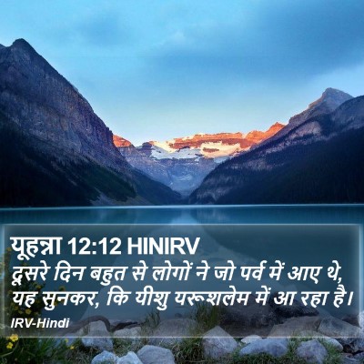 यूहन्ना 12:12 HINIRV Bible Verse Image