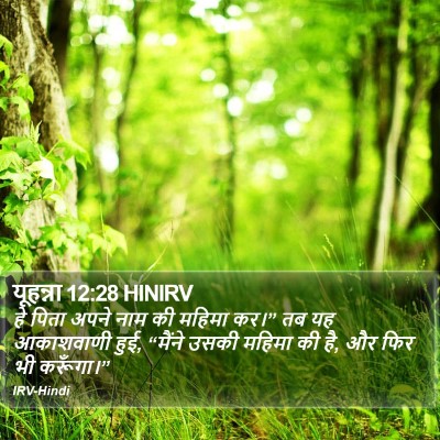 यूहन्ना 12:28 HINIRV Bible Verse Image