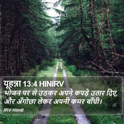 यूहन्ना 13:4 HINIRV Bible Verse Image