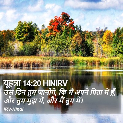 यूहन्ना 14:20 HINIRV Bible Verse Image