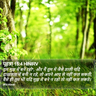 यूहन्ना 15:4 HINIRV Bible Verse Image
