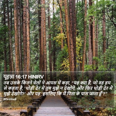 यूहन्ना 16:17 HINIRV Bible Verse Image