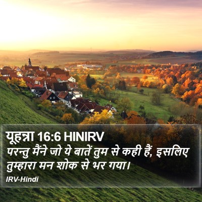 यूहन्ना 16:6 HINIRV Bible Verse Image