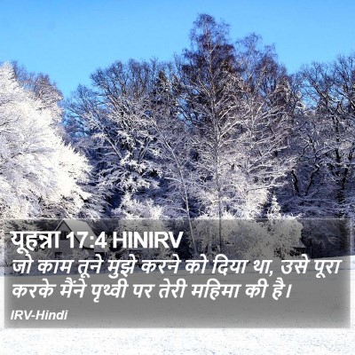 यूहन्ना 17:4 HINIRV Bible Verse Image