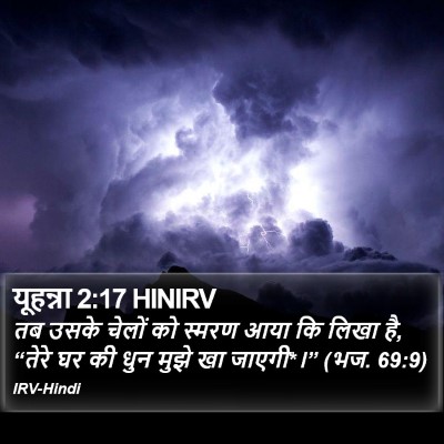 यूहन्ना 2:17 HINIRV Bible Verse Image