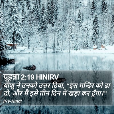 यूहन्ना 2:19 HINIRV Bible Verse Image