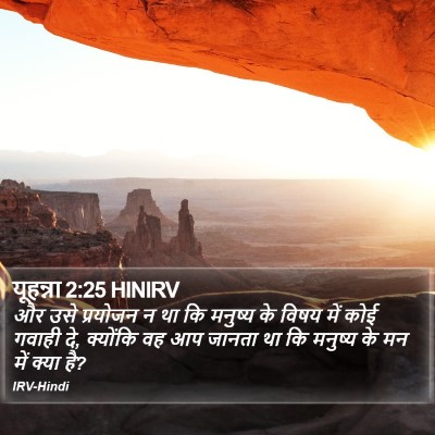 यूहन्ना 2:25 HINIRV Bible Verse Image