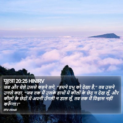 यूहन्ना 20:25 HINIRV Bible Verse Image