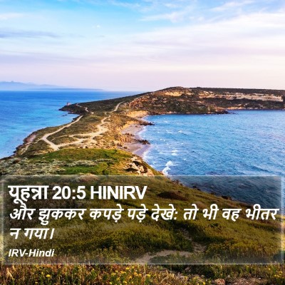 यूहन्ना 20:5 HINIRV Bible Verse Image