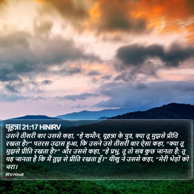 यूहन्ना 21:17 HINIRV Bible Verse Image