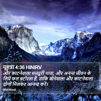 यूहन्ना 4:36 HINIRV Bible Verse Image