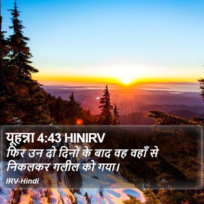 यूहन्ना 4:43 HINIRV Bible Verse Image