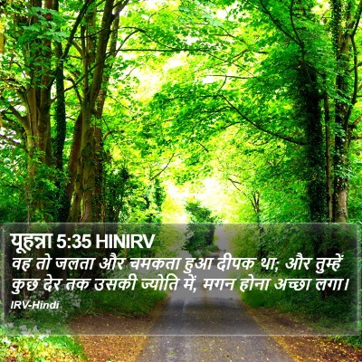 यूहन्ना 5:35 HINIRV Bible Verse Image