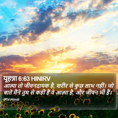 यूहन्ना 6:63 HINIRV Bible Verse Image