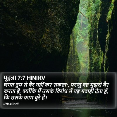 यूहन्ना 7:7 HINIRV Bible Verse Image