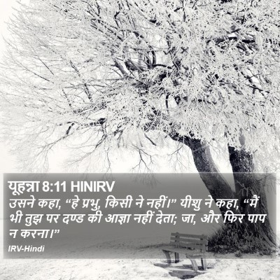 यूहन्ना 8:11 HINIRV Bible Verse Image