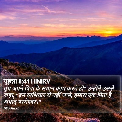 यूहन्ना 8:41 HINIRV Bible Verse Image