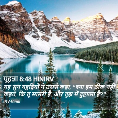 यूहन्ना 8:48 HINIRV Bible Verse Image