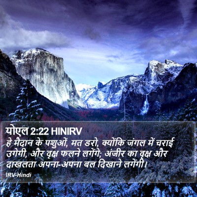 योएल 2:22 HINIRV Bible Verse Image