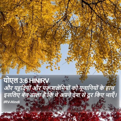 योएल 3:6 HINIRV Bible Verse Image