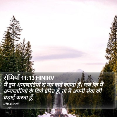 रोमियों 11:13 HINIRV Bible Verse Image