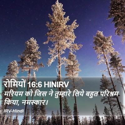 रोमियों 16:6 HINIRV Bible Verse Image