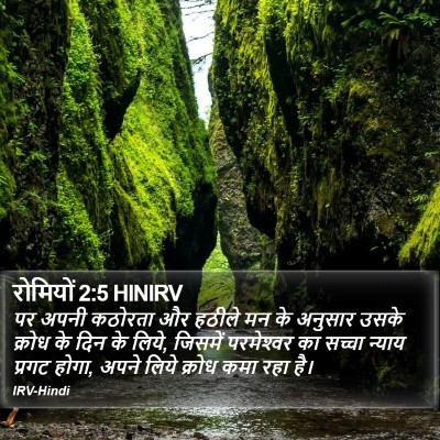 रोमियों 2:5 HINIRV Bible Verse Image