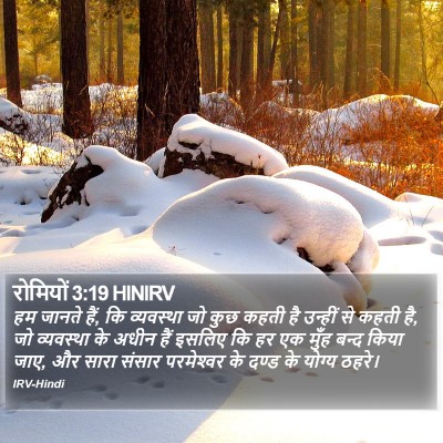 रोमियों 3:19 HINIRV Bible Verse Image
