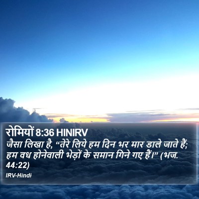 रोमियों 8:36 HINIRV Bible Verse Image