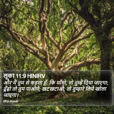 लूका 11:9 HINIRV Bible Verse Image