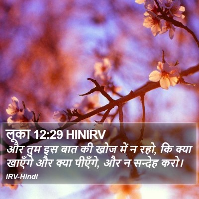 लूका 12:29 HINIRV Bible Verse Image