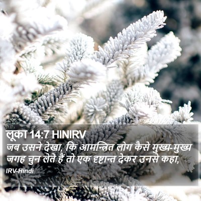 लूका 14:7 HINIRV Bible Verse Image
