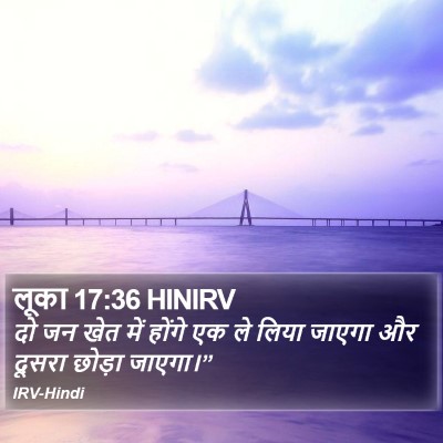 लूका 17:36 HINIRV Bible Verse Image