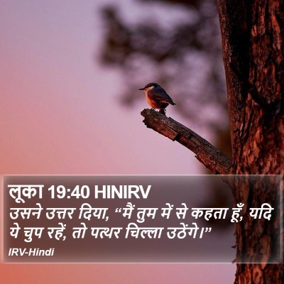 लूका 19:40 HINIRV Bible Verse Image