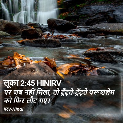 लूका 2:45 HINIRV Bible Verse Image