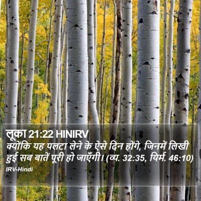 लूका 21:22 HINIRV Bible Verse Image