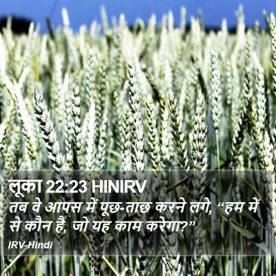 लूका 22:23 HINIRV Bible Verse Image