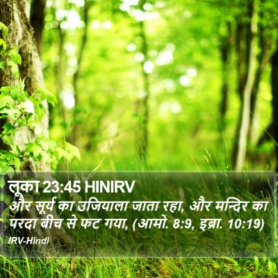लूका 23:45 HINIRV Bible Verse Image